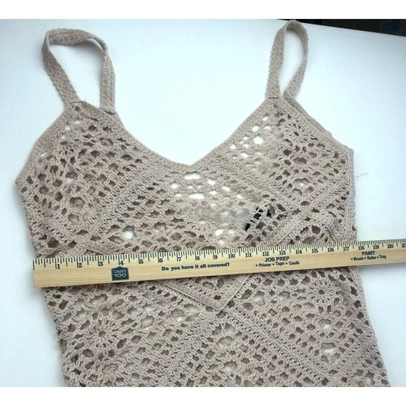 Nasty Girl Crochet Dress/Coverup Fairycore Boho Whimsigoth Tomatoe Girl Size L - Picture 11 of 12